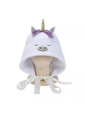 Bioworld 3D Unicorn Hood with Chin Ties Novelty Beanie